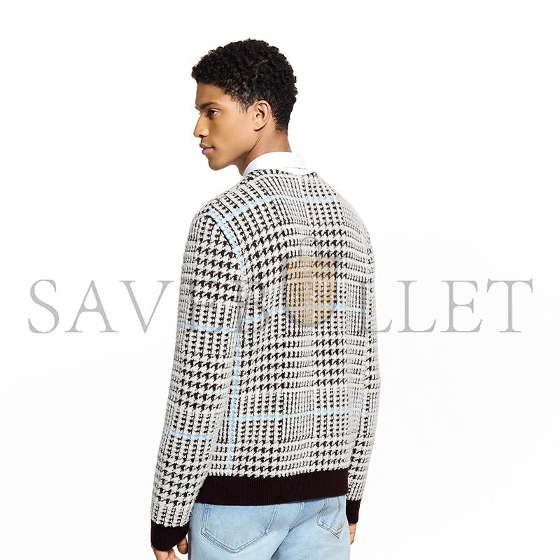 LOUIS VUITTON TEXTURED PLAID CARDIGAN 1AJBSP